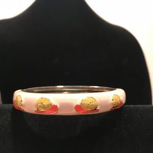 J Crew peach oval bangle w/orange & yellow accents